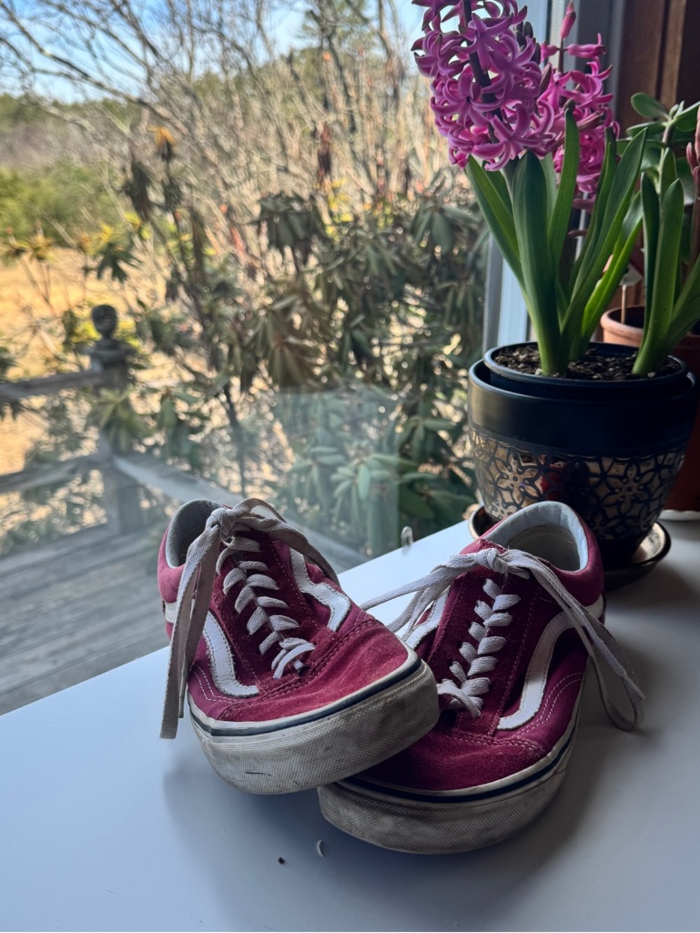 Vans Old Skool Women's Burgundy Canvas Skate Shoes